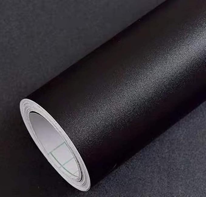 Yancorp Matte Black Contact Paper Peel and Stick Wallpaper Solid Black by YancorpHomeDecor