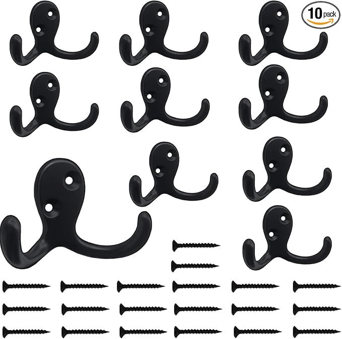 Kruodop 10 Pack Wall Hooks Wall Mounted Coat Hooks by Kruodop