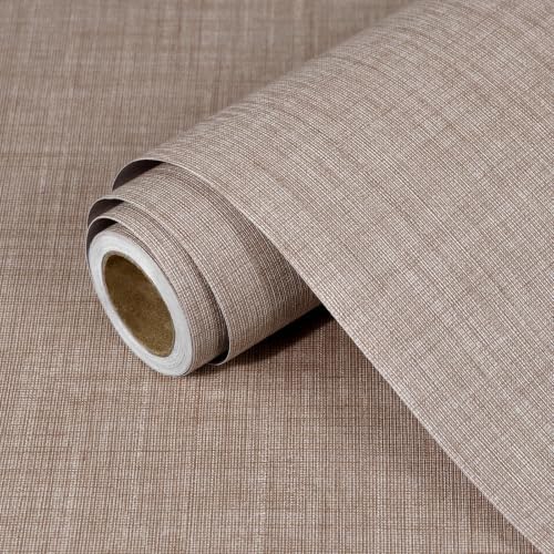wishFIRE Grasscloth Peel and Stick Wallpaper 15.7"X200" Cinnamon Contact Paper by Unknown