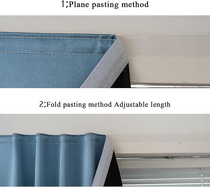 AJAZZ self Adhesive Portable 100% Blackout Curtains Simple and Easy to - Image 4