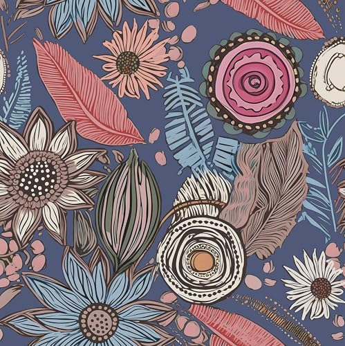 Laatse Boho Wallpaper Peel and Stick 17.5"x118" by Laatse