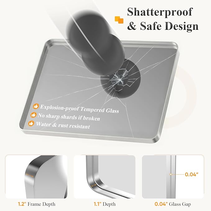 NEWBULIG 30X40 Inch Bathroom Mirror - Image 4