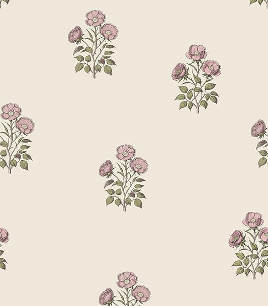 17.3”×393.7” Vintage Floral Wallpaper Retro Rose Flower Contact Paper by LUKUUI