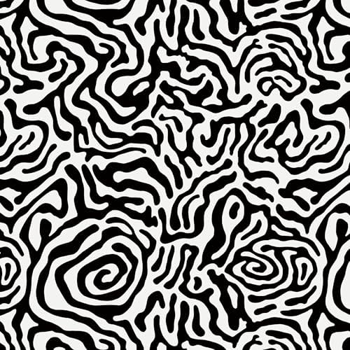 EeeComing Black and White Peel and Stick Wallpaper Abstract Geometric Self by EeeComing