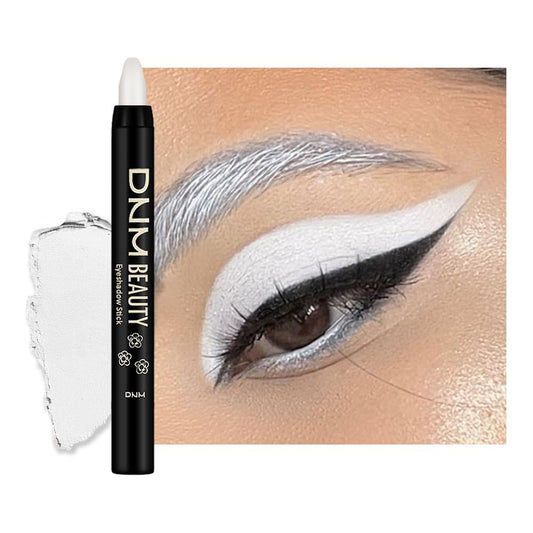 White Matte Cream Eye Shadow Stick Makeup for Women, White Matte Eyeliner Pencil Eyeshadow Brightener Stick for Eyes, Waterproof Eyeshadow Applicator Blendable sombras para ojos 62#