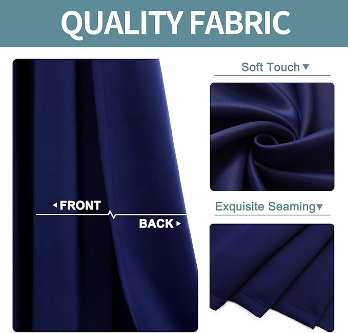 ChrisDowa Blackout Curtains 102 Inches Long 2 Panels Set - Image 3