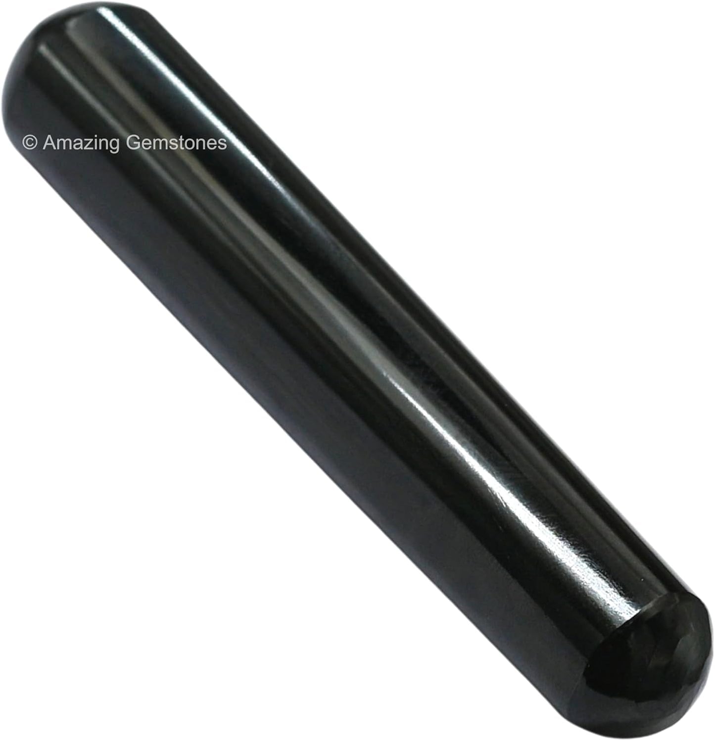 Amazing Gemstone Black Agate Crystal Wand Massage Stick - Pelvic Wand Gua Sha for Adults - Crystals and Healing Stones Massage Wands for Adults Gifts (Smooth)