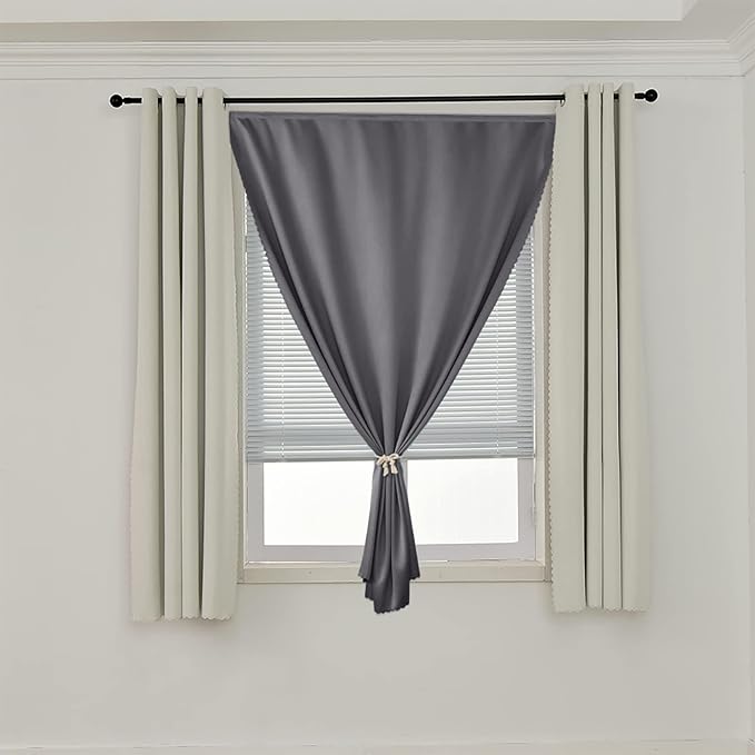 AJAZZ Self Adhesive Curtains 100% Blackout Shades Window Cover Sticky Curtain - Image 7