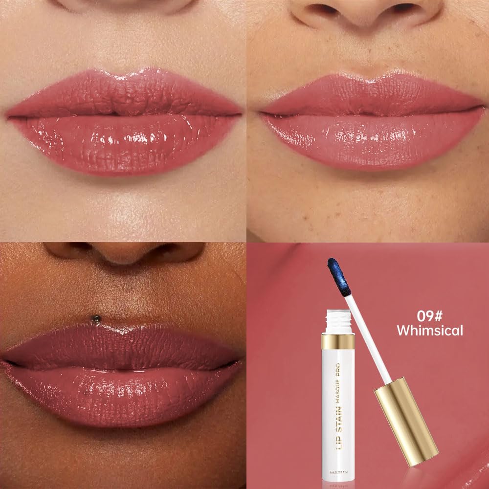 Lip Stain - Wipe-Off &Peel Off Lip Color | Waterproof, Long Lasting, Transfer-Resistant, Smudge-Proof Lip Tint | Easy Wipe Finish, High Pigment | All-Day Vibrant Kiss-Proof Lip Stain, muted rose beige