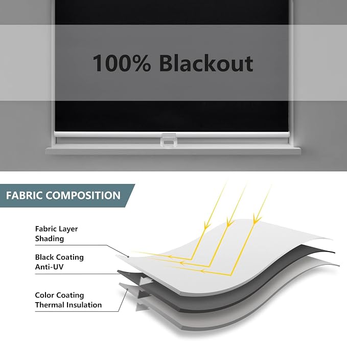 Cordless Roller Shades Blackout Blinds - Image 4
