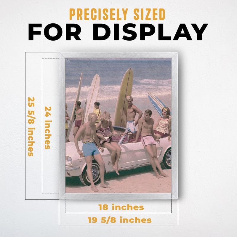 InkFlow Posters Surfers on a Beach Canvas Poster - Image 3