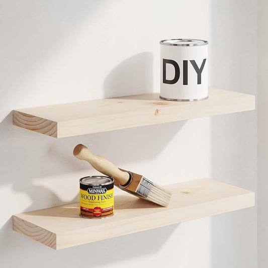 Homeforia 20 inch Wood Floating Shelves, High End Solid Natural Wood 20inch by Homeforia