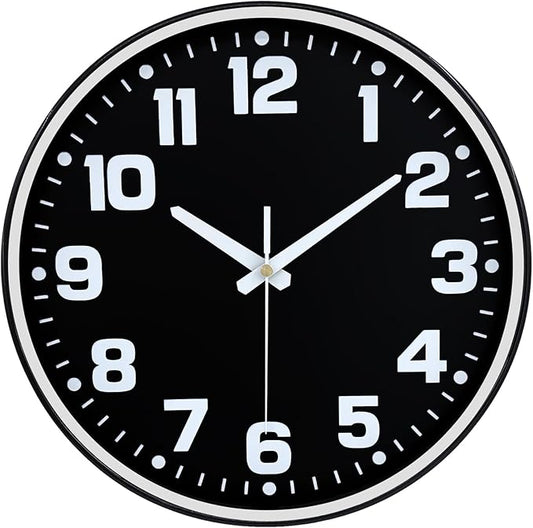 Modern Silent Wall Clock, 10inch Non-Ticking Analog Battery Operated Clock by MABPEDO