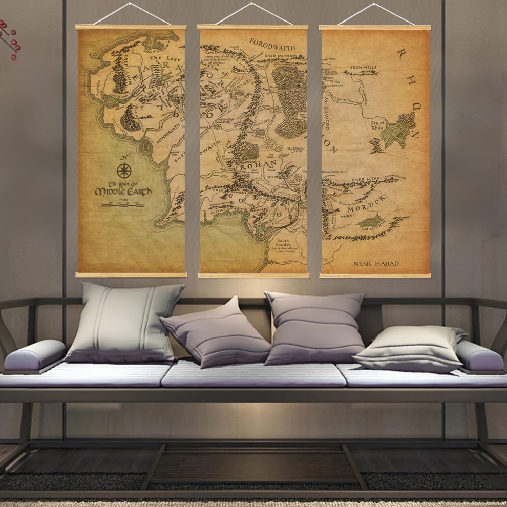 Middle Earth Landscape Wall Art Prints Canvas PaintingFantasy Posters, Wall - Image 2