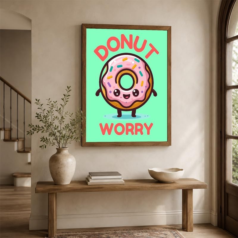 InkFlow Posters Donut Worry Canvas Poster - Image 6