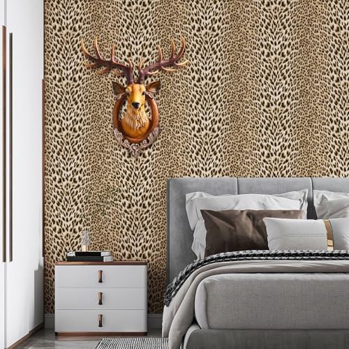 Simon&Siff Leopard Print Non-Pasted Embossed Wallpaper 17.3 in x 19.7 ft - Image 3
