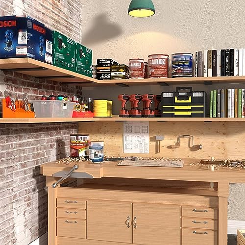 Goovilla Shelf Bracket, Floating Shelf Brackets 12 inch Long, 6 Pack - Image 6