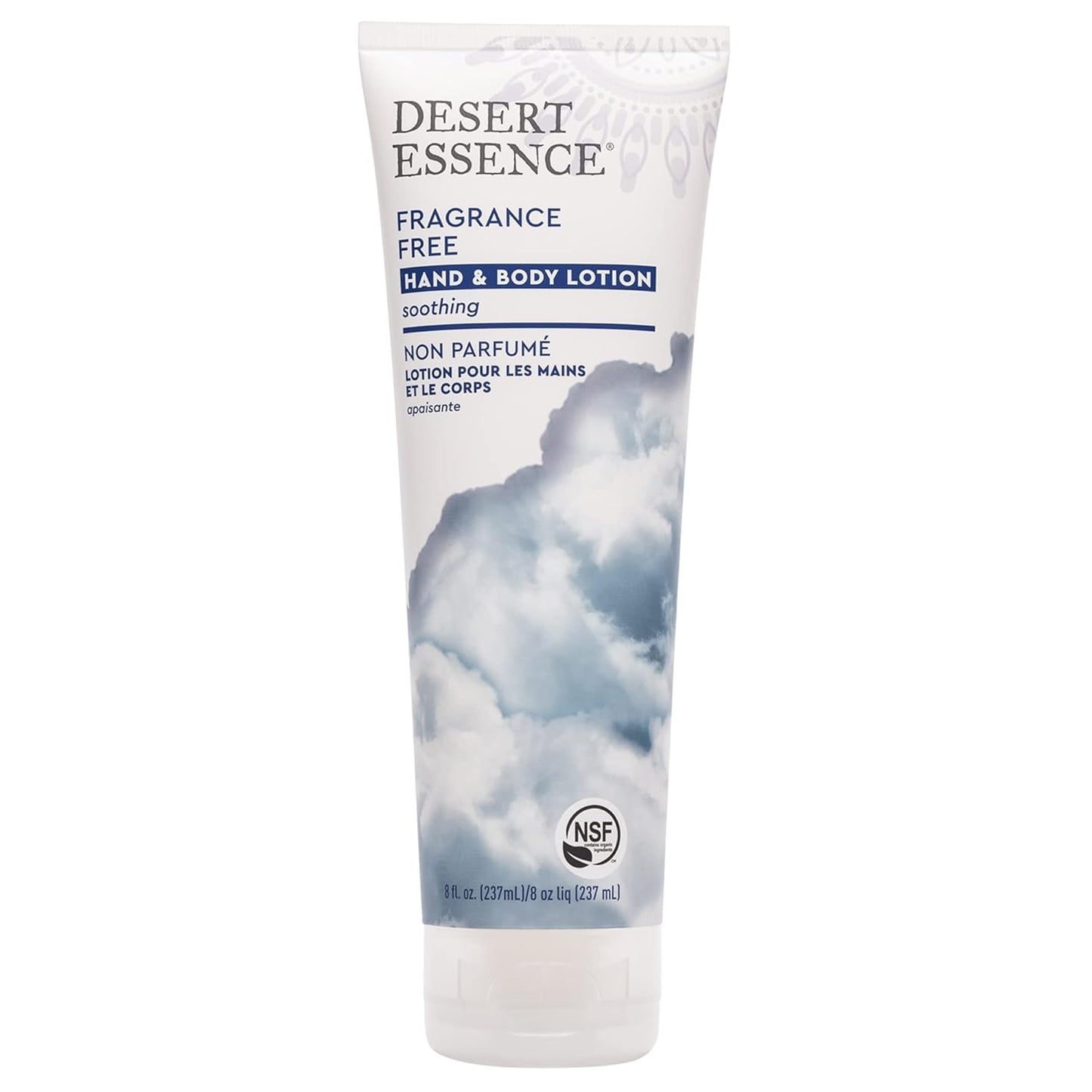 Desert Essence Fragrance Free Hand & Body Lotion - 8 Fl Ounce - Soothing - Aloe Vera - Shea Butter - Green Tea - Coconut Oil - Jojoba Oil