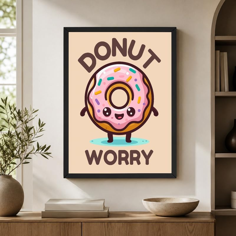 InkFlow Posters Donut Worry Canvas Poster - Image 6