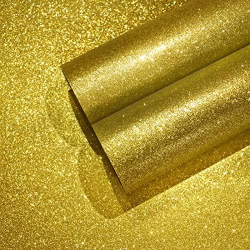 CHIHUT Gold Sparkle Contact Paper Glitter Peel and Stick Wallpaper by CHIHUT