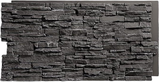 EverStone Canyon Ridge Faux Stone Panel, 45 3/4"W x 24 1/2"H x 1 1/4"D by EkenaMillwork