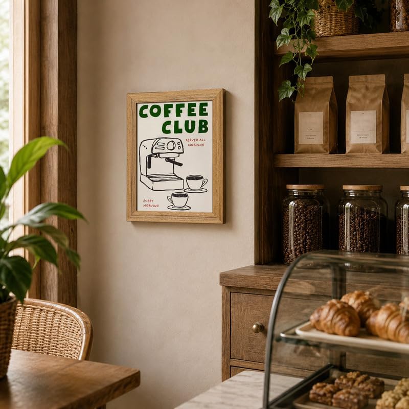 Coffee Bar Framed Wall Art Espresso Machine Picture Kitchen Wall Decor - Image 3