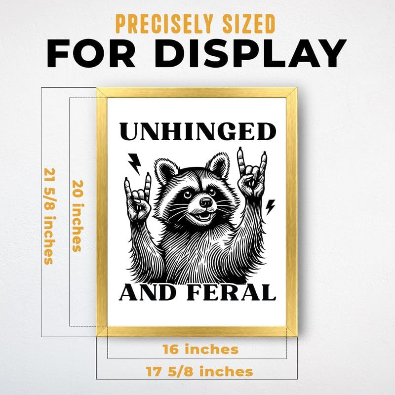 InkFlow Posters Feral Raccoon Fun Canvas Poster - Image 3
