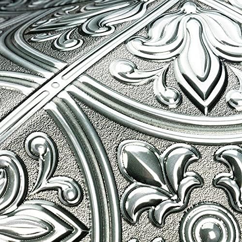 RoomMates TIL4624FLT StickTiles Silver Tin Peel and Stick Tile - Image 2