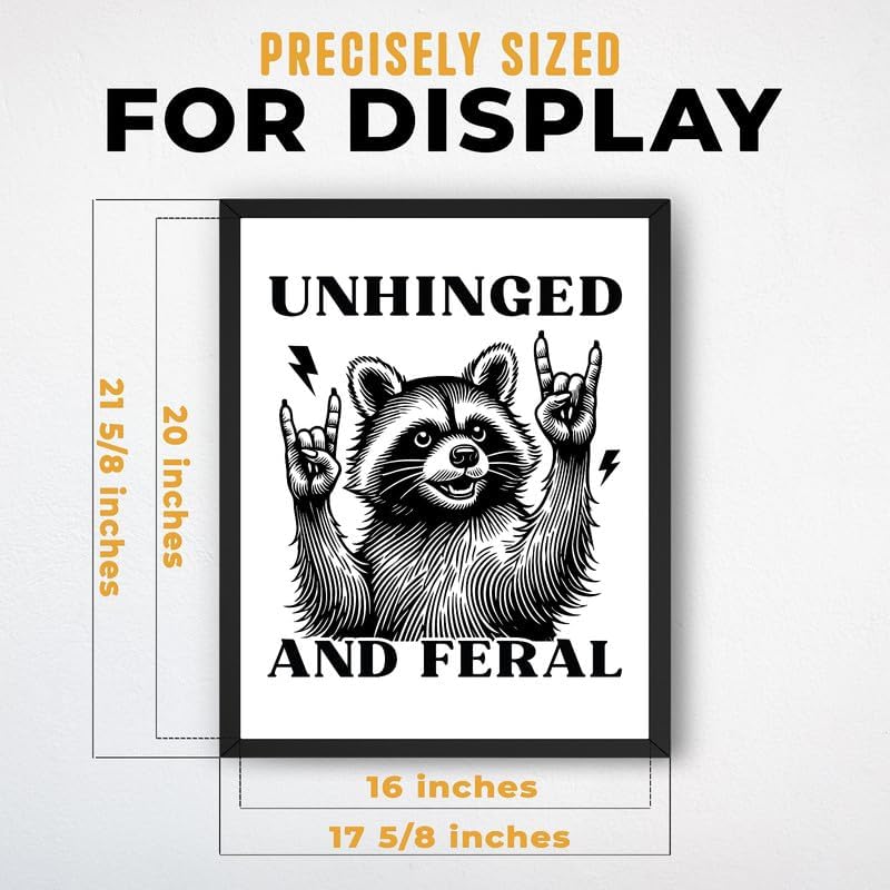 InkFlow Posters Feral Raccoon Fun Canvas Poster - Image 3