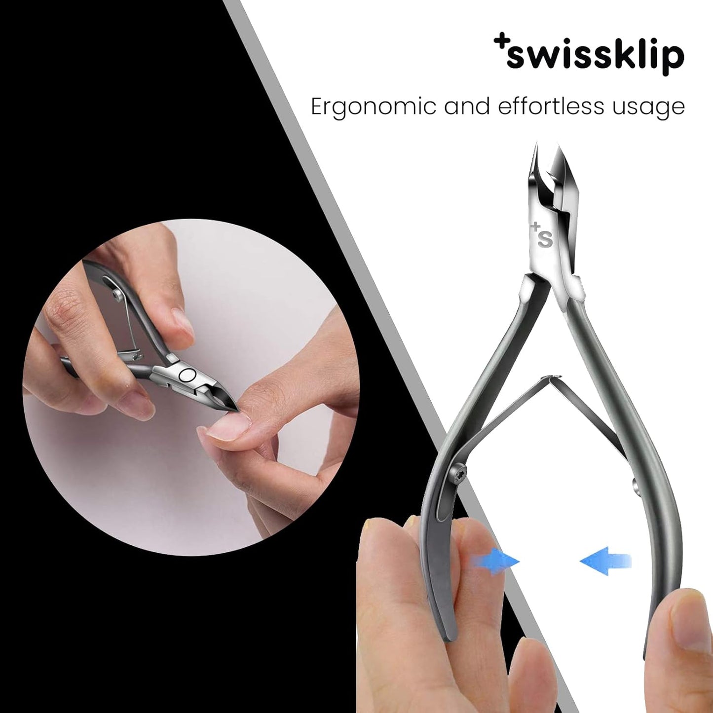 Swissklip Cuticle Trimmer I Best Cuticle Remover I Cuticle Nippers, Cutter, Scissors I Nail Nipper used along with Cuticle Pusher Tool, Cuticle Clippers, Nail Cuticle Trimmer (Pack of 3)