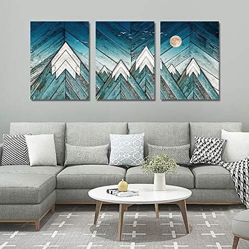 blue Abstract Canvas art Prints Wall Art Paintings - Image 4