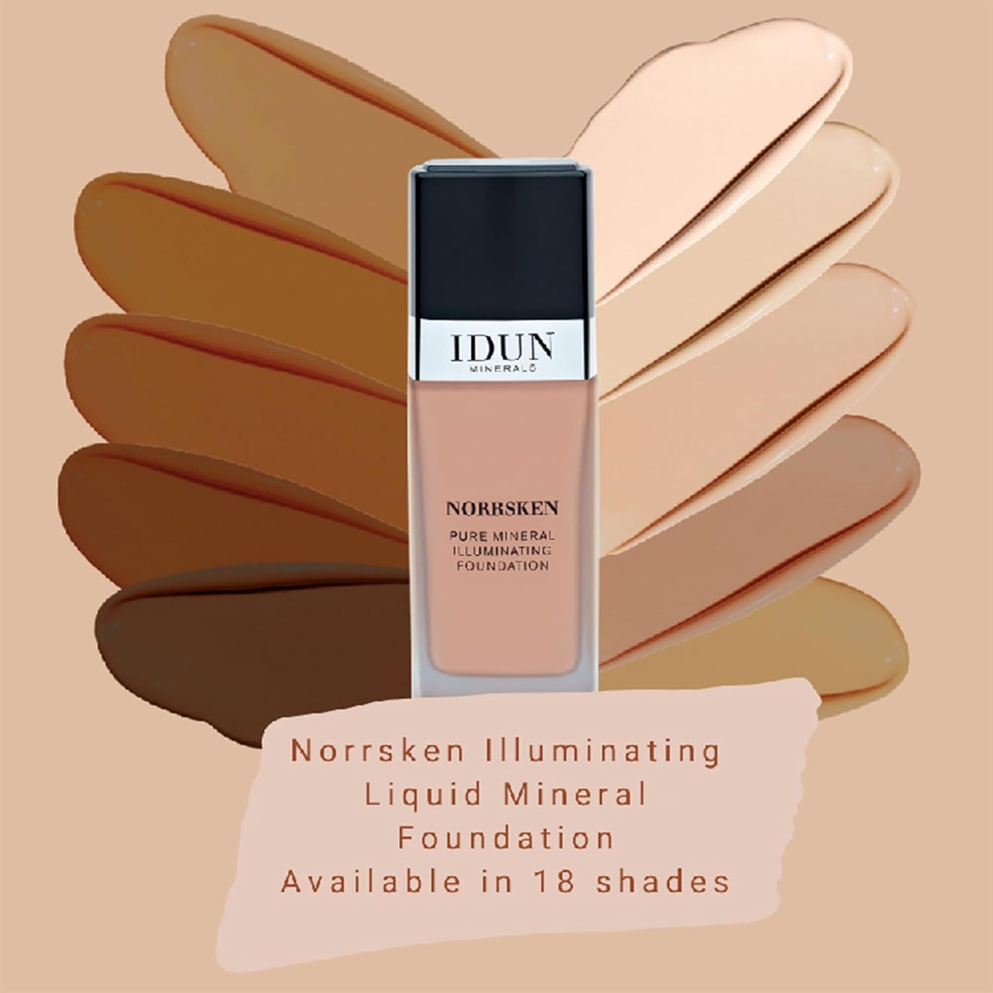 Liquid Norrsken Foundation - Silky Smooth Coverage - Luminous, Dewy Finish for Dry and Dull Skin - Water Resistant and Vegan Makeup - 220 Runa - Neutral Olive Beige - 1.01 oz