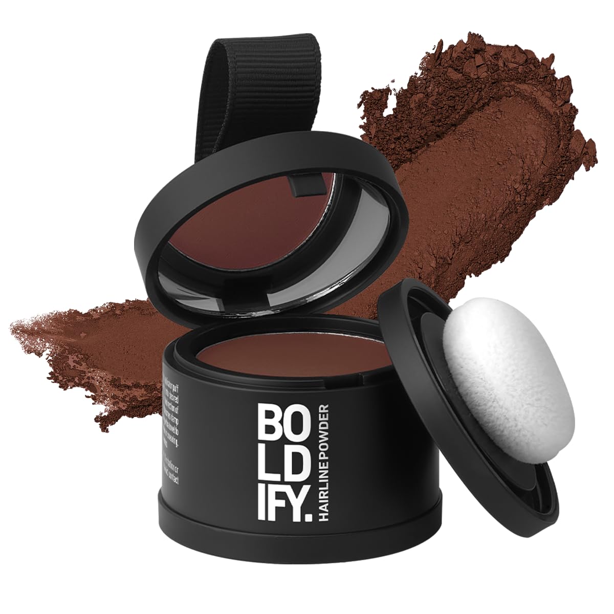 BOLDIFY Hairline Powder - Root Touch Up Hair Color for Gray Coverage - Bald Spot Concealing Hair Powder for Women & Men - 48-Hour Stain-Proof - Auburn