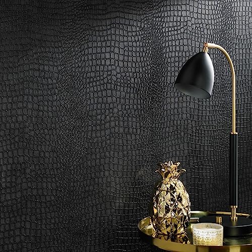 32-659 Superfresco Easy Crocodile Black Wallpaper - Image 3