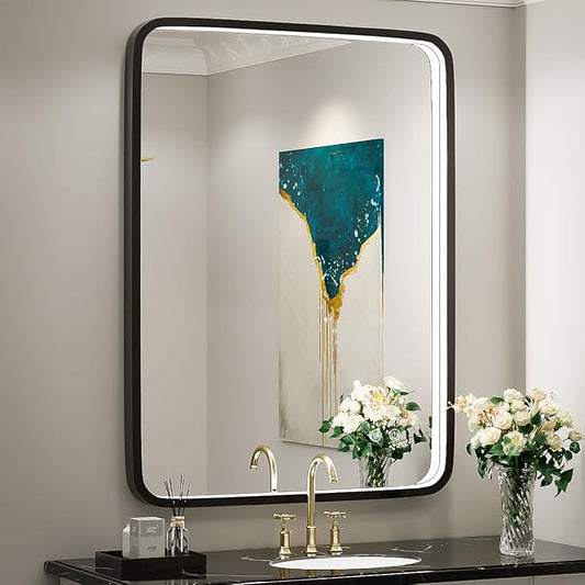 32x24 Inch LED Bathroom Mirror by FTOTI