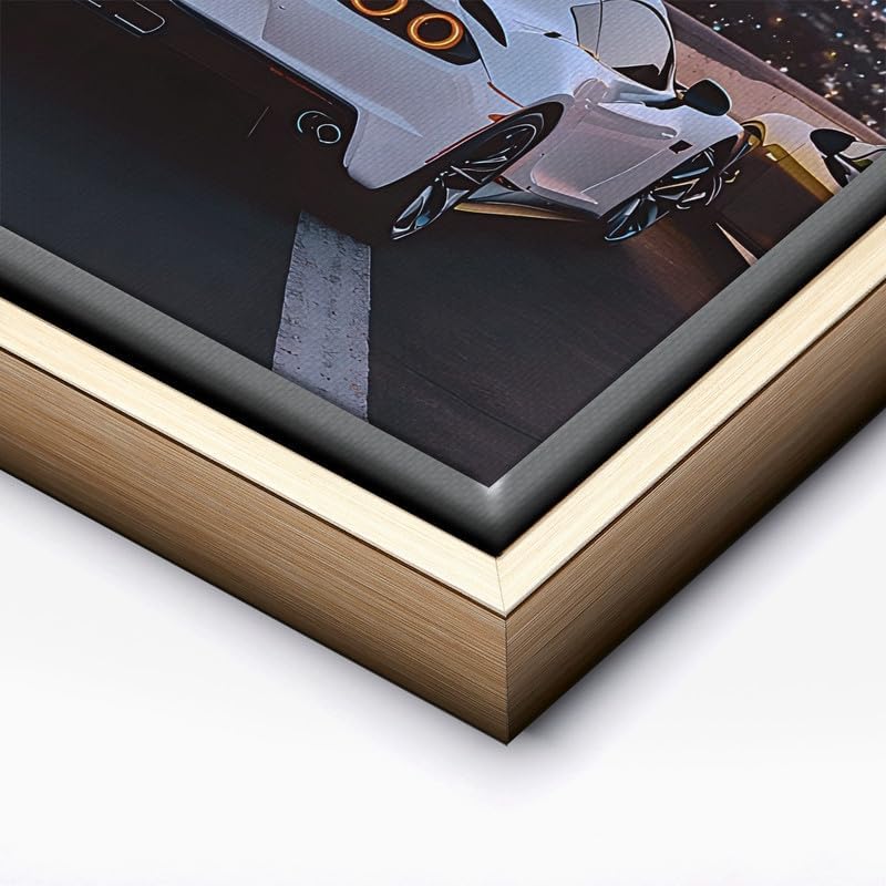 InkFlow Posters City Skyline Sports Car Canvas Poster - Image 2