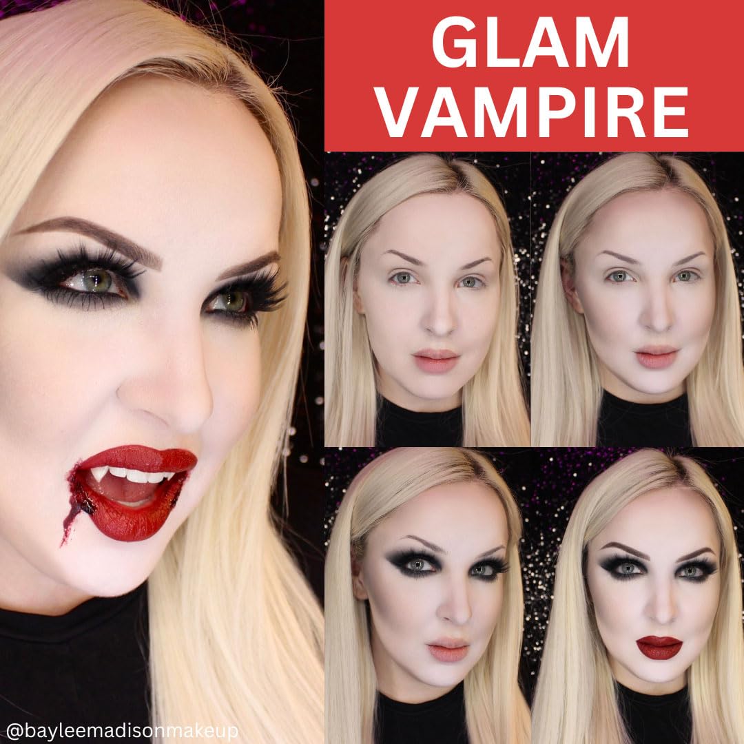 Mehron Makeup Premium Character Kits| Makeup Kits for Halloween & Cosplay| Made in the USA | Complete Makeup Kit | Includes all Makeup, Tools, & Instructions on How to Create the Look | (Vampire)