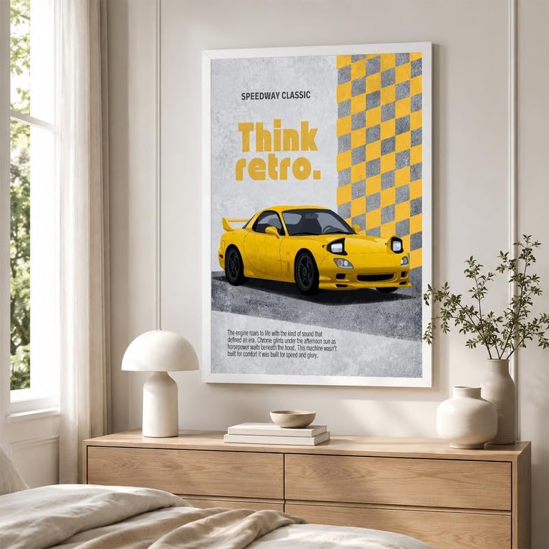 InkFlow Posters Retro Sports Car Canvas Poster - Image 3
