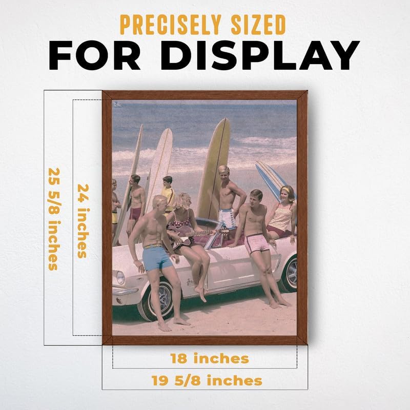 InkFlow Posters Surfers on a Beach Canvas Poster - Image 3