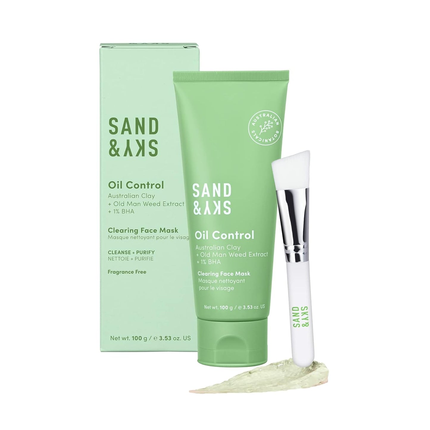 Sand & Sky Oil Control Blemish Clearing Clay Face Mask with Salicylic Acid & Niacinamide - Blemish Fighting Mask, Minimizes Redness, Tightens Pores