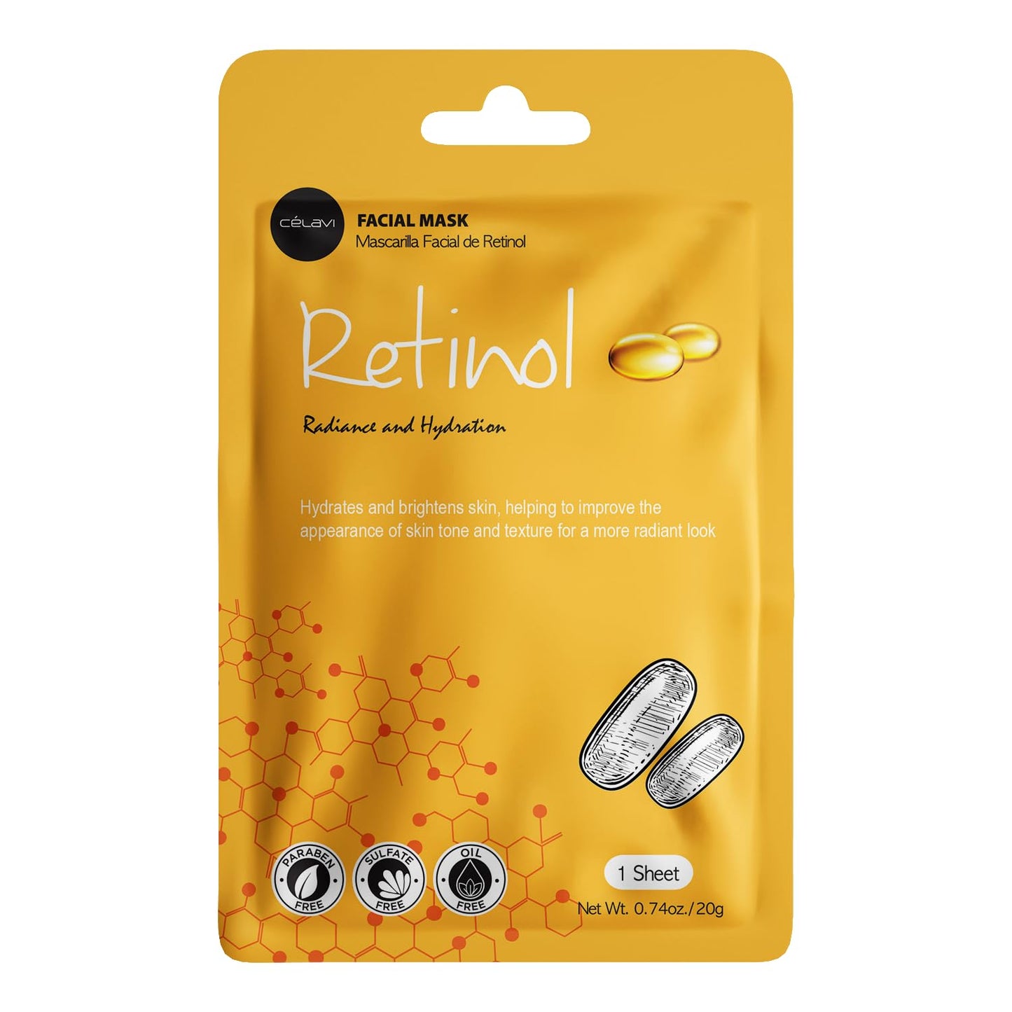 Celavi Essence Facial Face Mask Paper Sheet Korea Skin Care Moisturizing 6 packs for each 6 flavors (New C) K-Beauty Skincare 36 masks in a pack Made in Korea