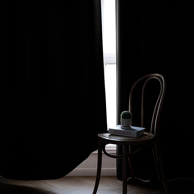 IGEMAEVE Black Curtains for Living Room, Custom Curtains Blackout Thermal - Image 6