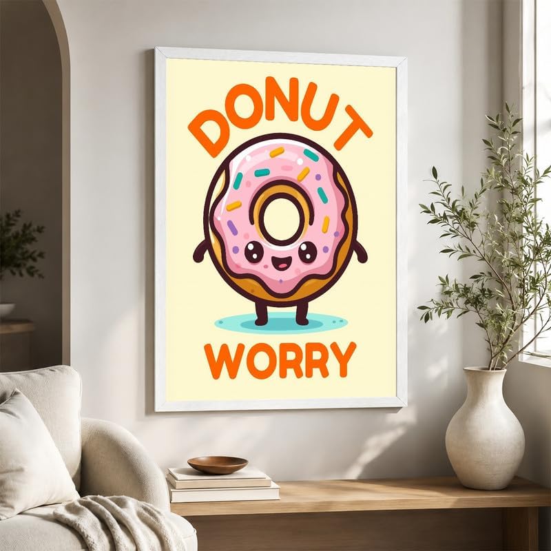 InkFlow Posters Donut Worry Canvas Poster - Image 5