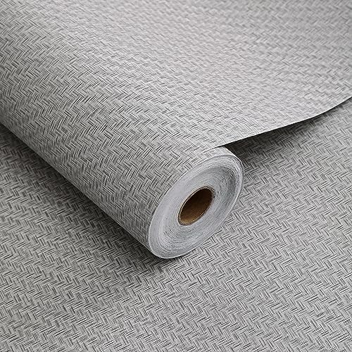 Haimin Fabric Wallpaper Textured Contact Paper Grasscloth Wallpaper by HaiminHomeDecorWallpaper