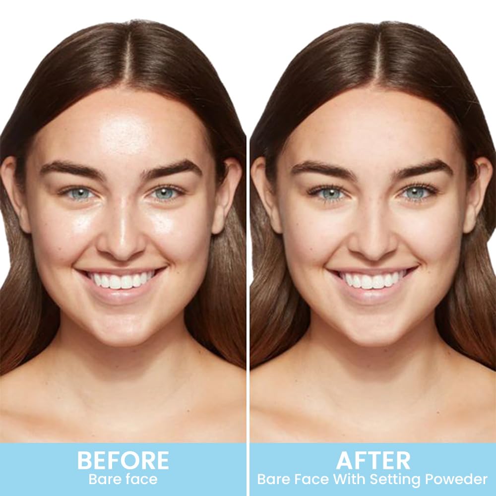 Oil-Controlled Matte Finish Powder: Silky, Skin-Adhering, Natural, Long-lasting, and Dimensional Pressed Powder Compact with Mini Powder Puff for Long-Lasting Makeup