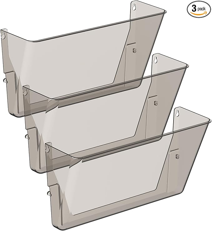 Gawerk Clear Acrylic Single Pocket, Plastic Hanging Wall Mount File Holder by Gawerk