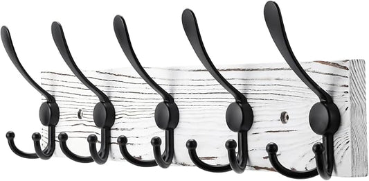 Kuhome Coat Rack Wall Mount Wooden Hat Rack by Kuhome