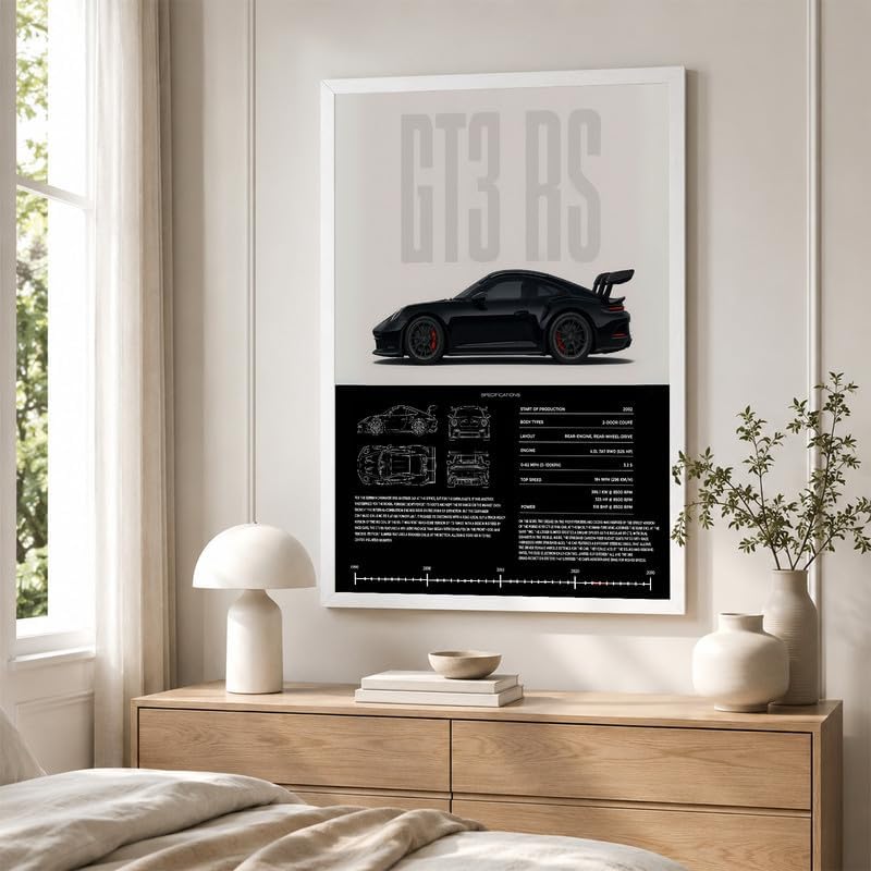InkFlow Posters Vintage Racing Car Canvas Poster - Image 4