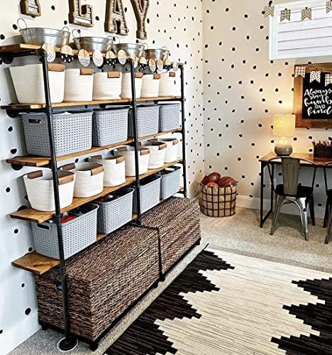 Industrial Retro Wall Mount Iron Pipe Shelf, DIY Open Bookshelf, Hung Bracket - Image 6