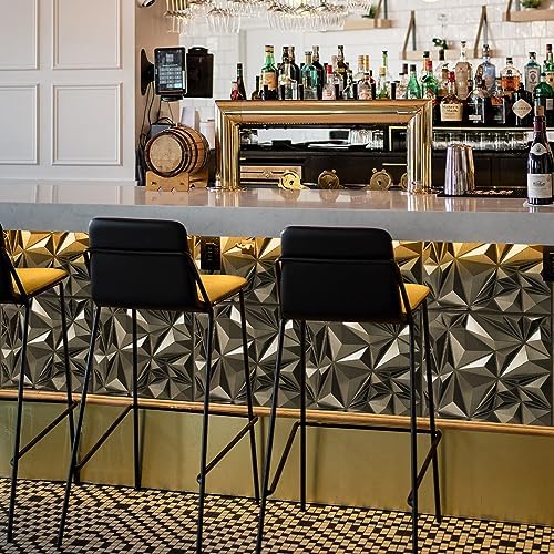 STICKGOO Diamond 3D Wall Panels, Brushed Silver, 19.7"x19.7" - Image 5